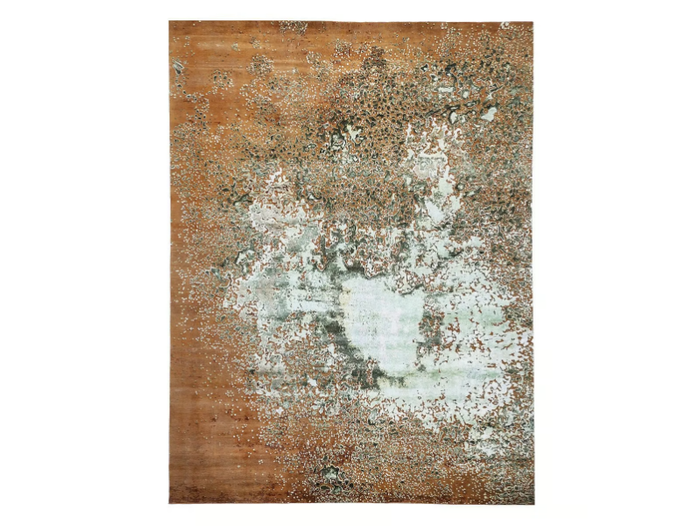 OXIDATION PAINTING (01) - Hand knotted rectangular wool and silk rug _ HENZEL STUDIO